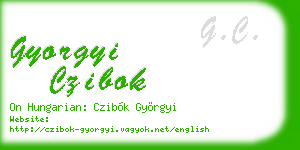 gyorgyi czibok business card